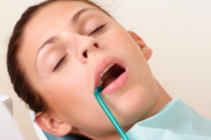 Sedated dental patient