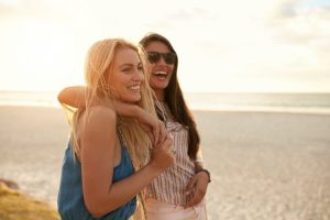 friends on a beach